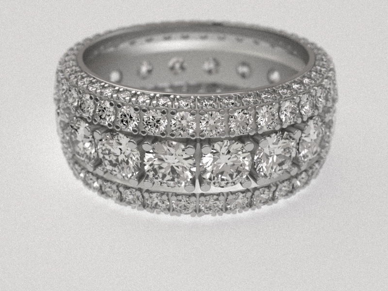 Diamond tire ring  3D print model_1