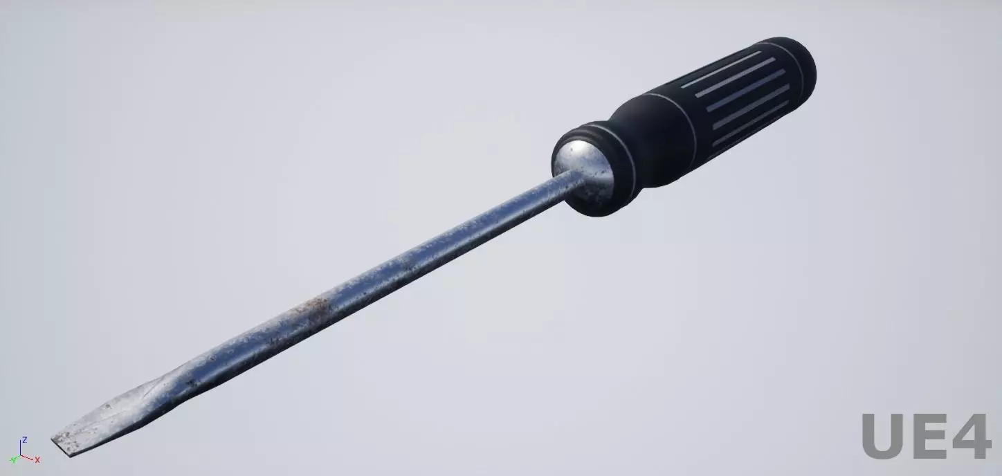 Screwdriver Low-poly 3D model_0