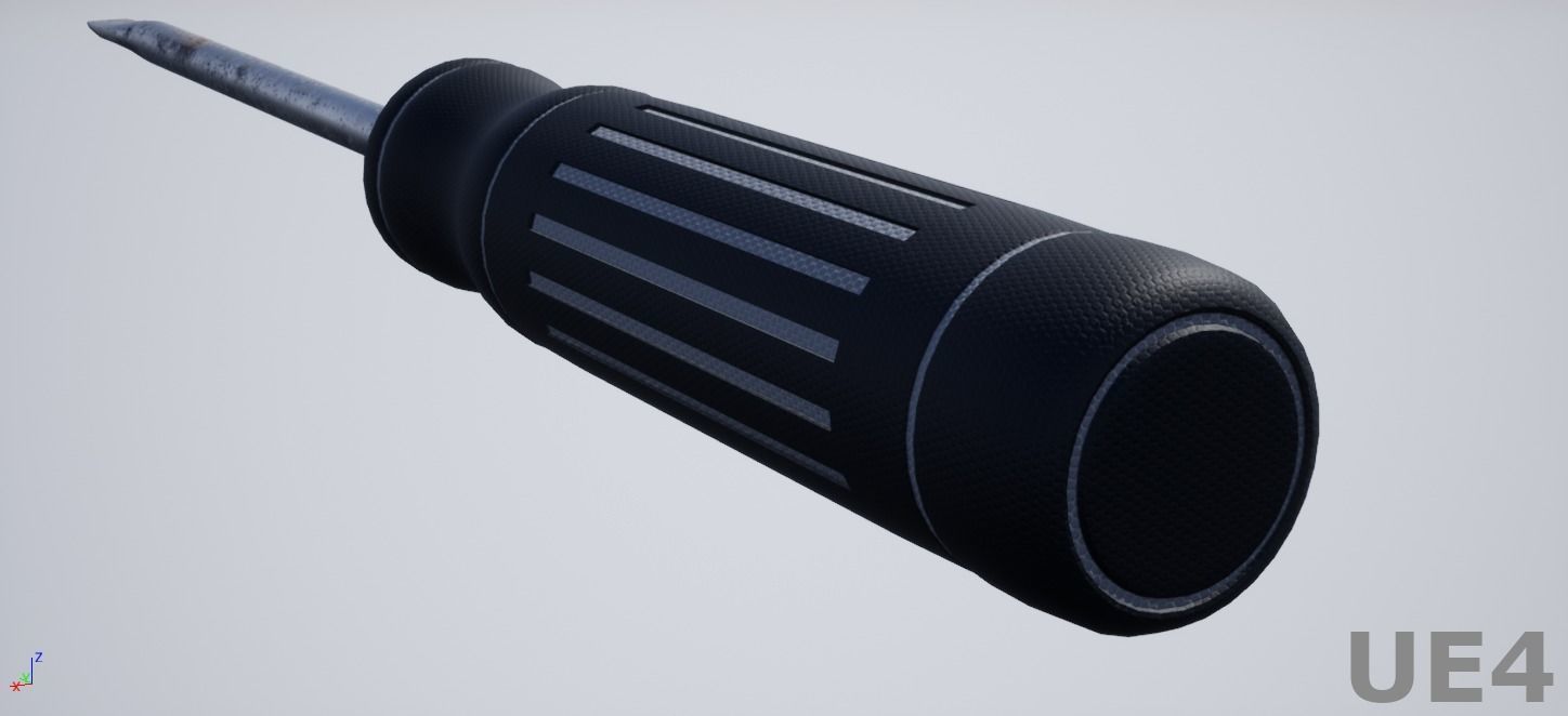 Screwdriver Low-poly 3D model_3