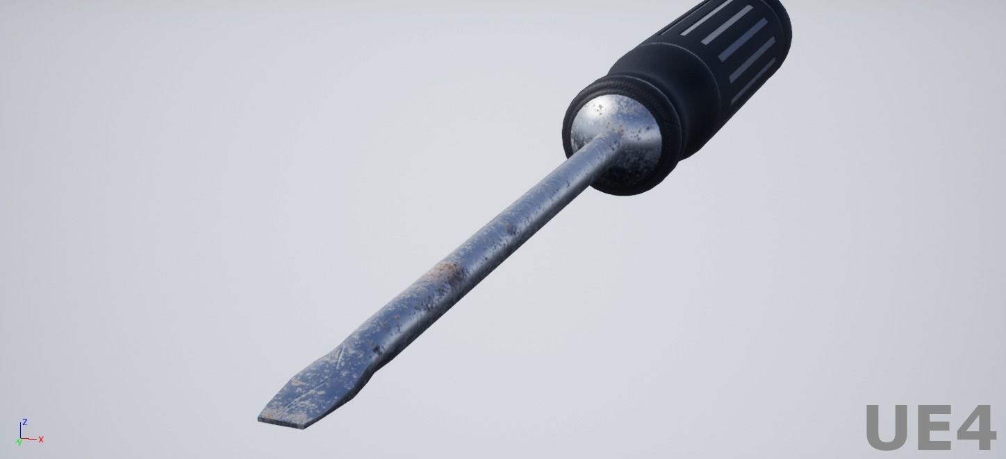 Screwdriver Low-poly 3D model_2