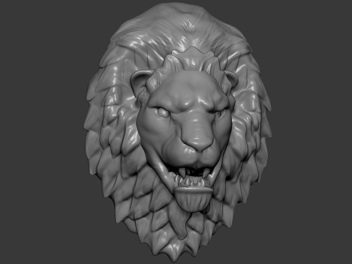The Lion Head 3D print model_3