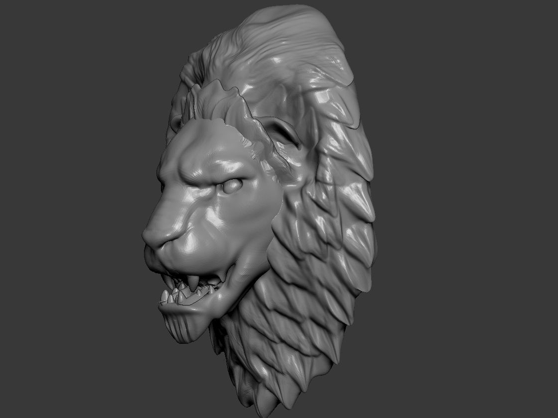 The Lion Head 3D print model_4