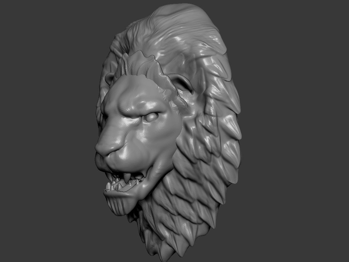 The Lion Head 3D print model_2