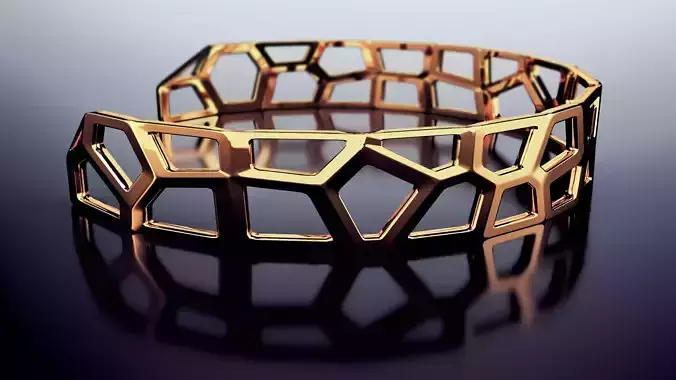 Voronoi bracelet 3D print model