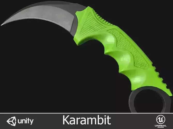 Karambit Knife Low-poly 3D model