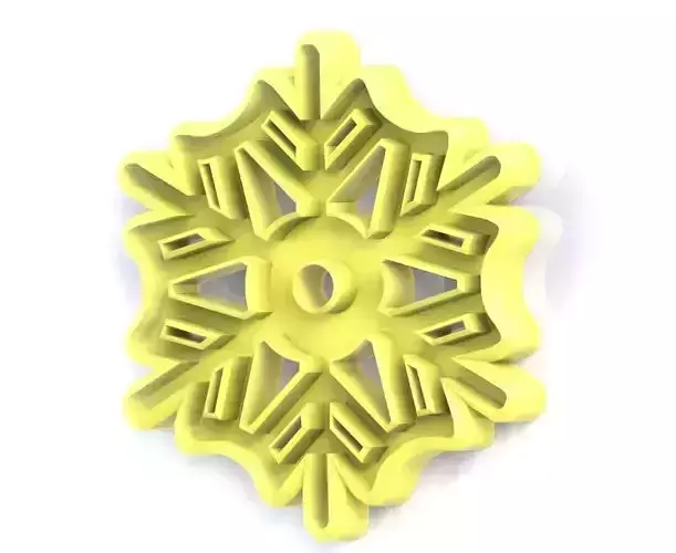 Snowflake Cookie Cutter Christmas 2018 3D print model