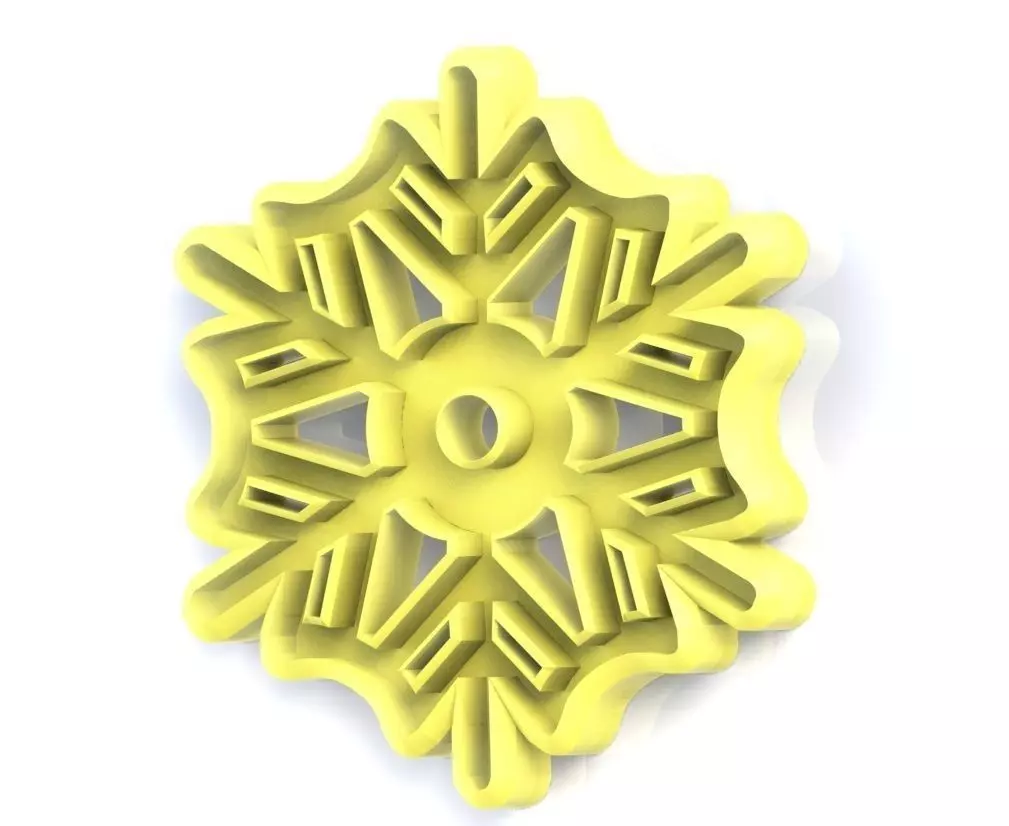 Snowflake Cookie Cutter Christmas 2018 3D print model_0