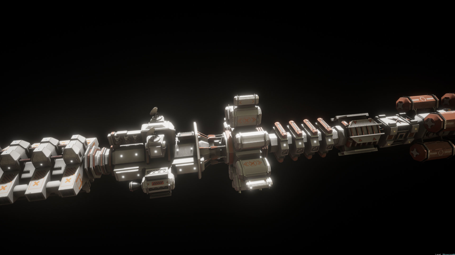 WS-SP-01 Concept Colonisation spacecraft Low-poly 3D model_8