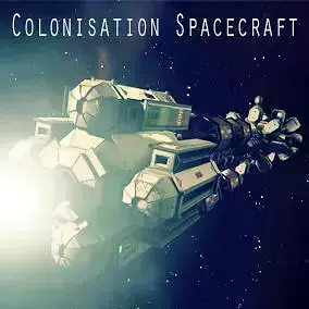 WS-SP-01 Concept Colonisation spacecraft Low-poly 3D model