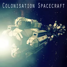 WS-SP-01 Concept Colonisation spacecraft Low-poly 3D model_0