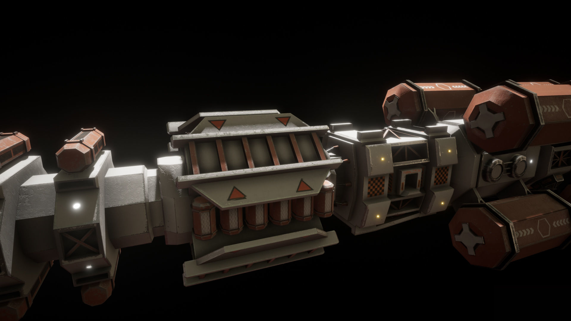 WS-SP-01 Concept Colonisation spacecraft Low-poly 3D model_13