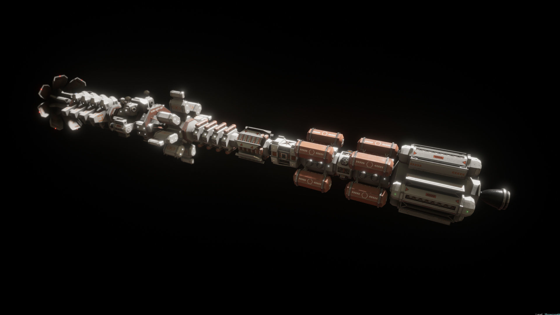 WS-SP-01 Concept Colonisation spacecraft Low-poly 3D model_5