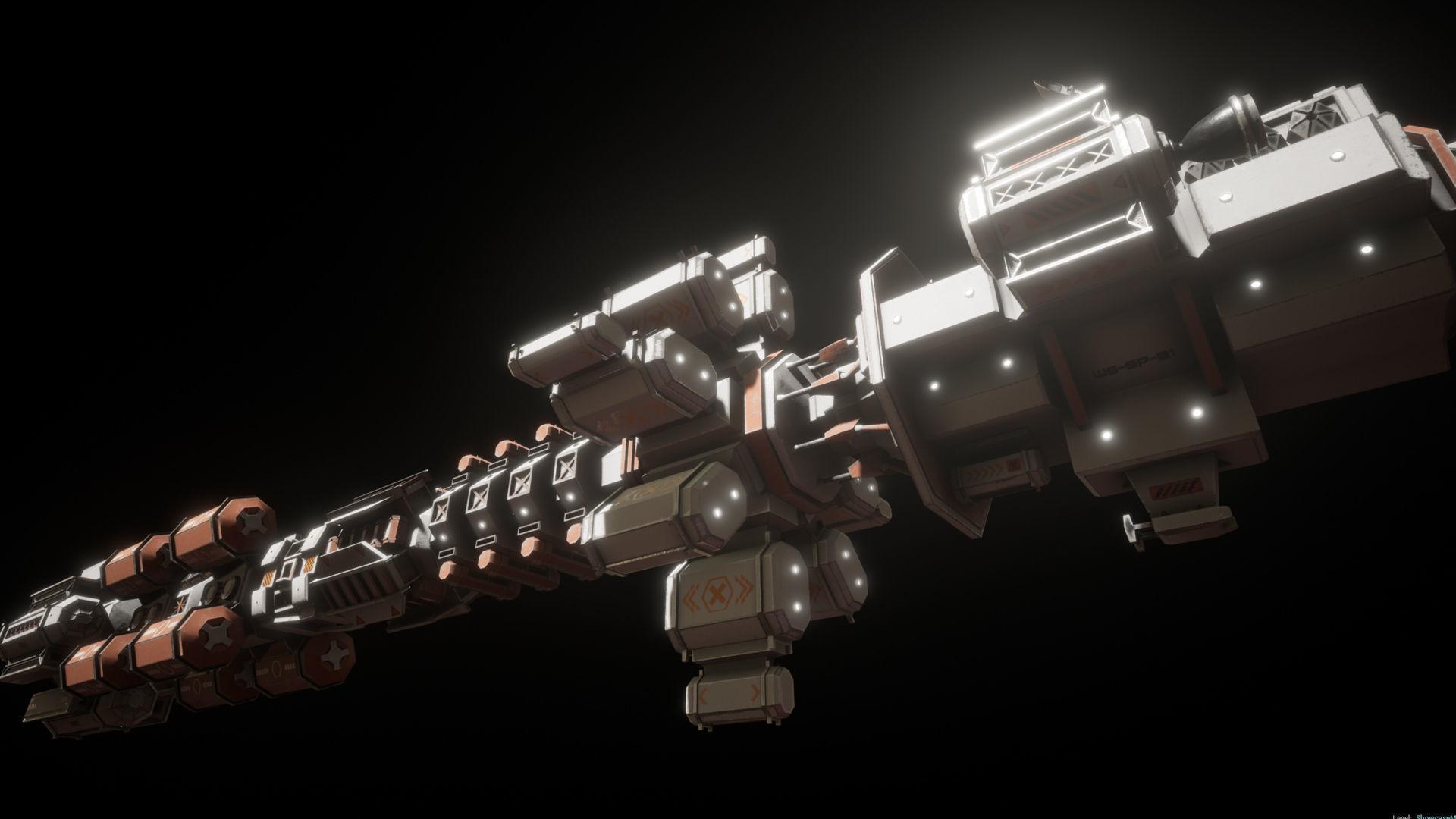 WS-SP-01 Concept Colonisation spacecraft Low-poly 3D model_4