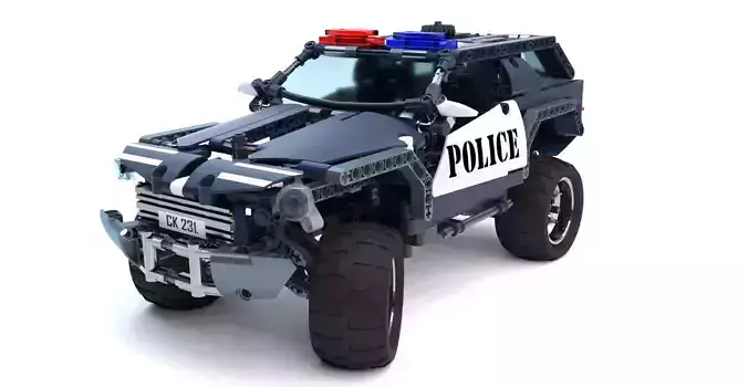 Police Car Lego and special Bonus 3D model