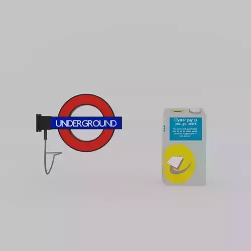 London Oyster Machine and Sign