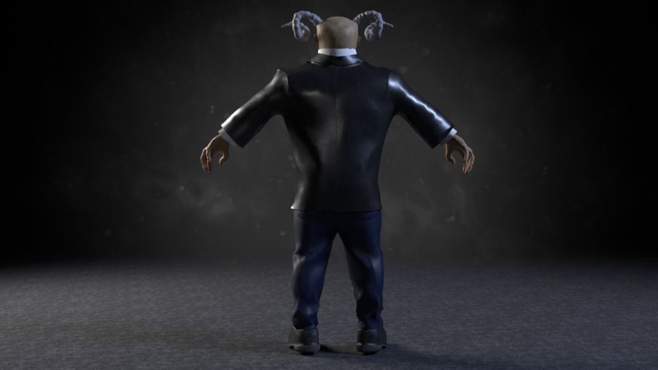 Human Demon-Troll Low-poly 3D model_11