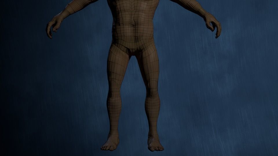 Human Demon-Troll Low-poly 3D model_4