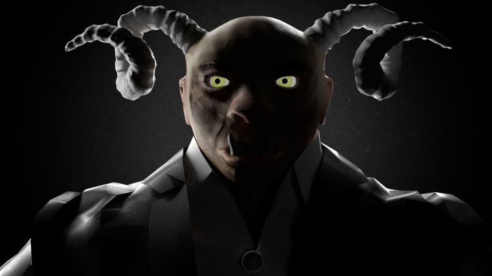 Human Demon-Troll Low-poly 3D model_12