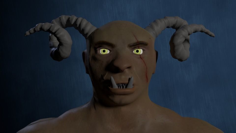 Human Demon-Troll Low-poly 3D model_1