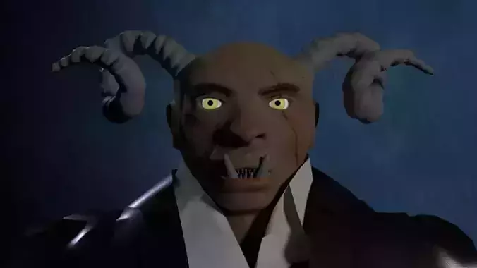 Human Demon-Troll Low-poly 3D model