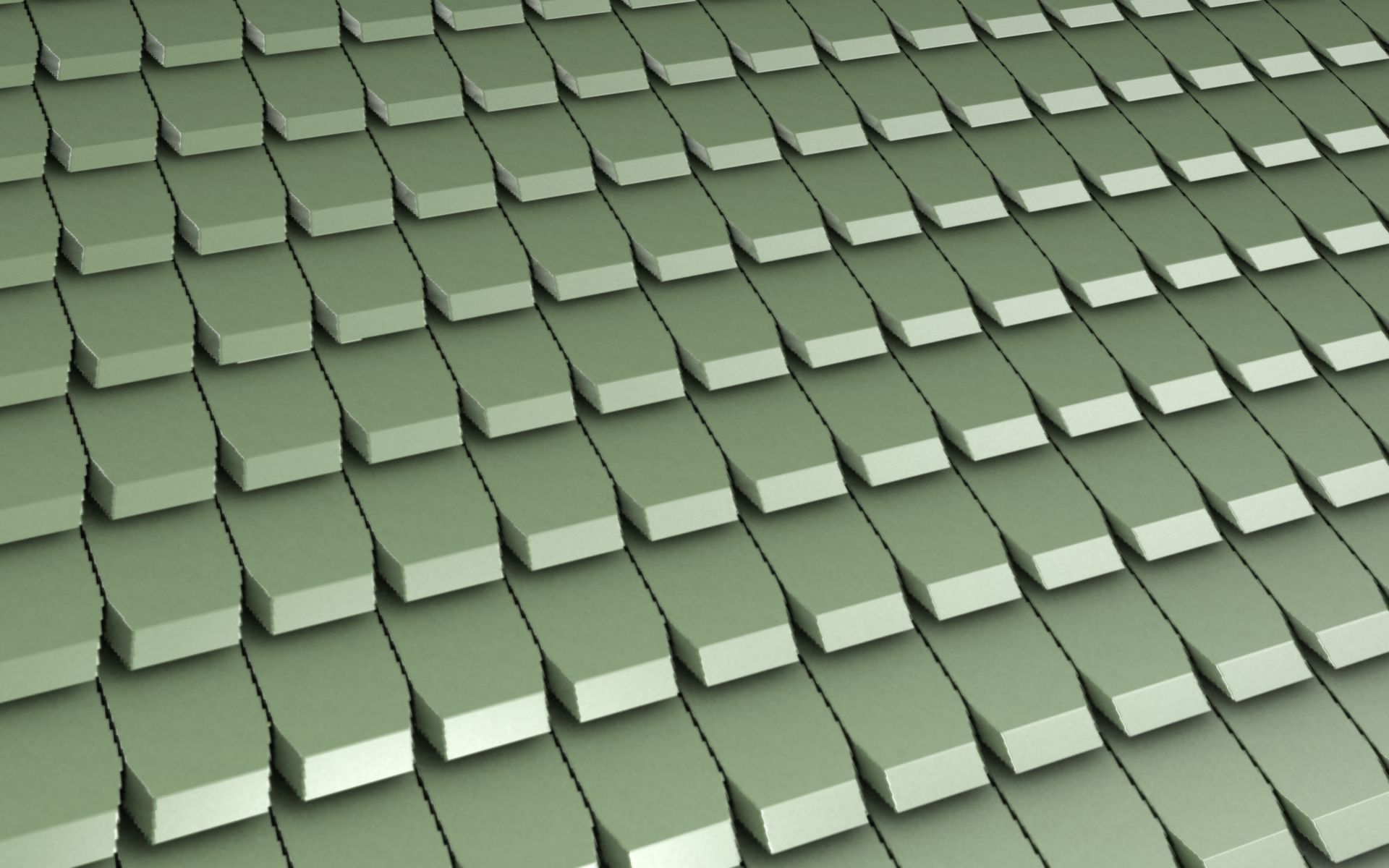 City House - 33 - Half-Double-House - Roof green - Wall yellow Low-poly 3D model_37