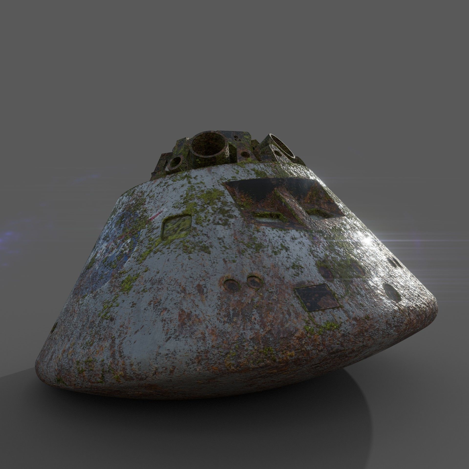 Orion Capsule - 3 Texture Sets Low-poly 3D model_2