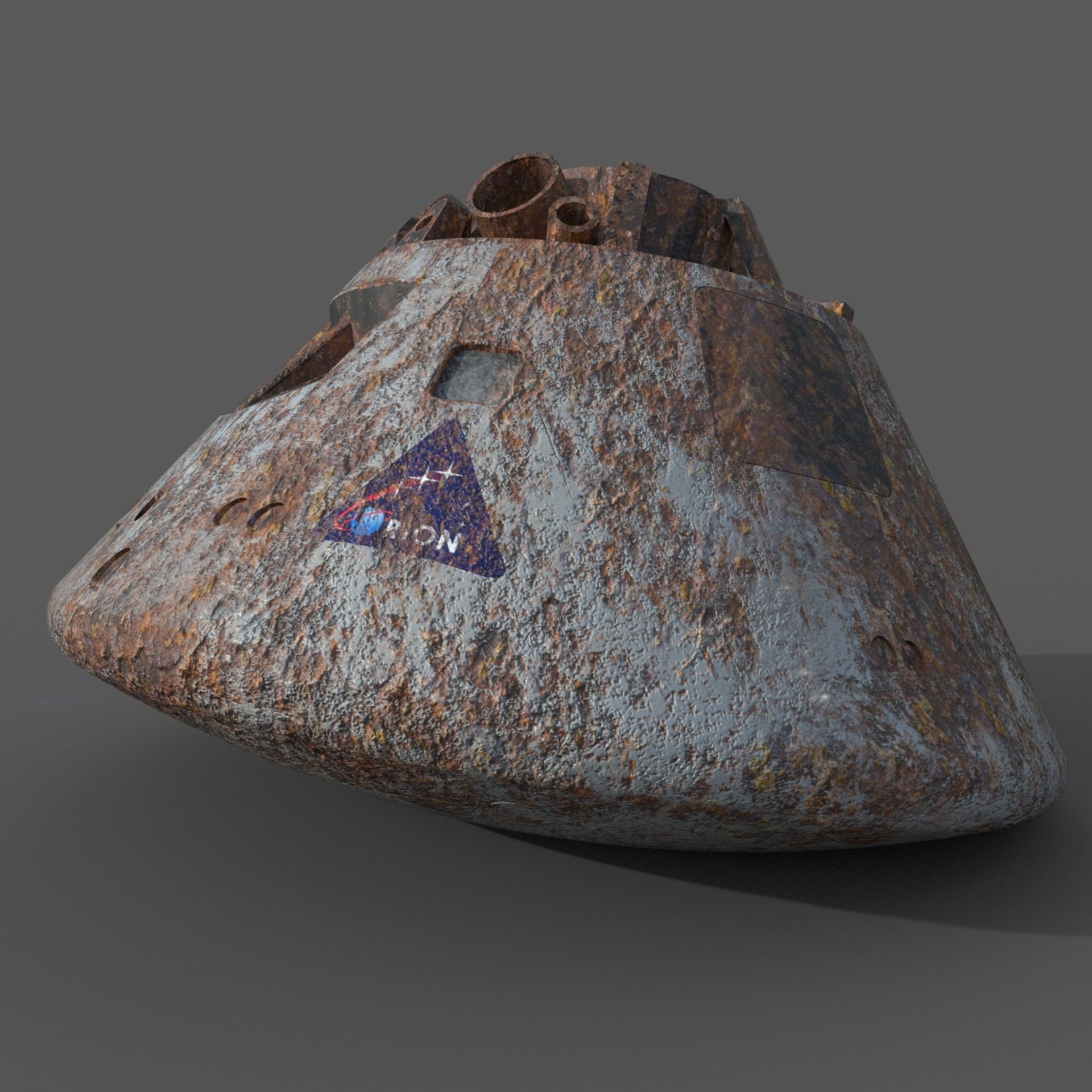 Orion Capsule - 3 Texture Sets Low-poly 3D model_4