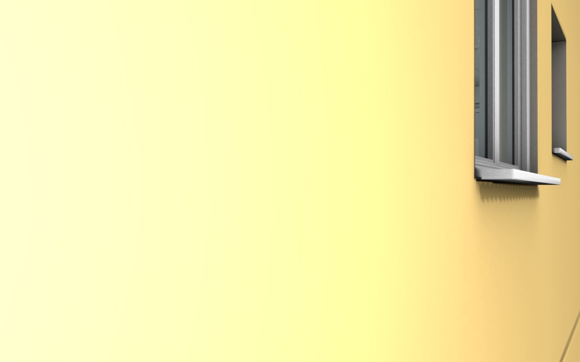 City House -16- Half-Double-House - Roof black - Wall yellow Low-poly 3D model_15