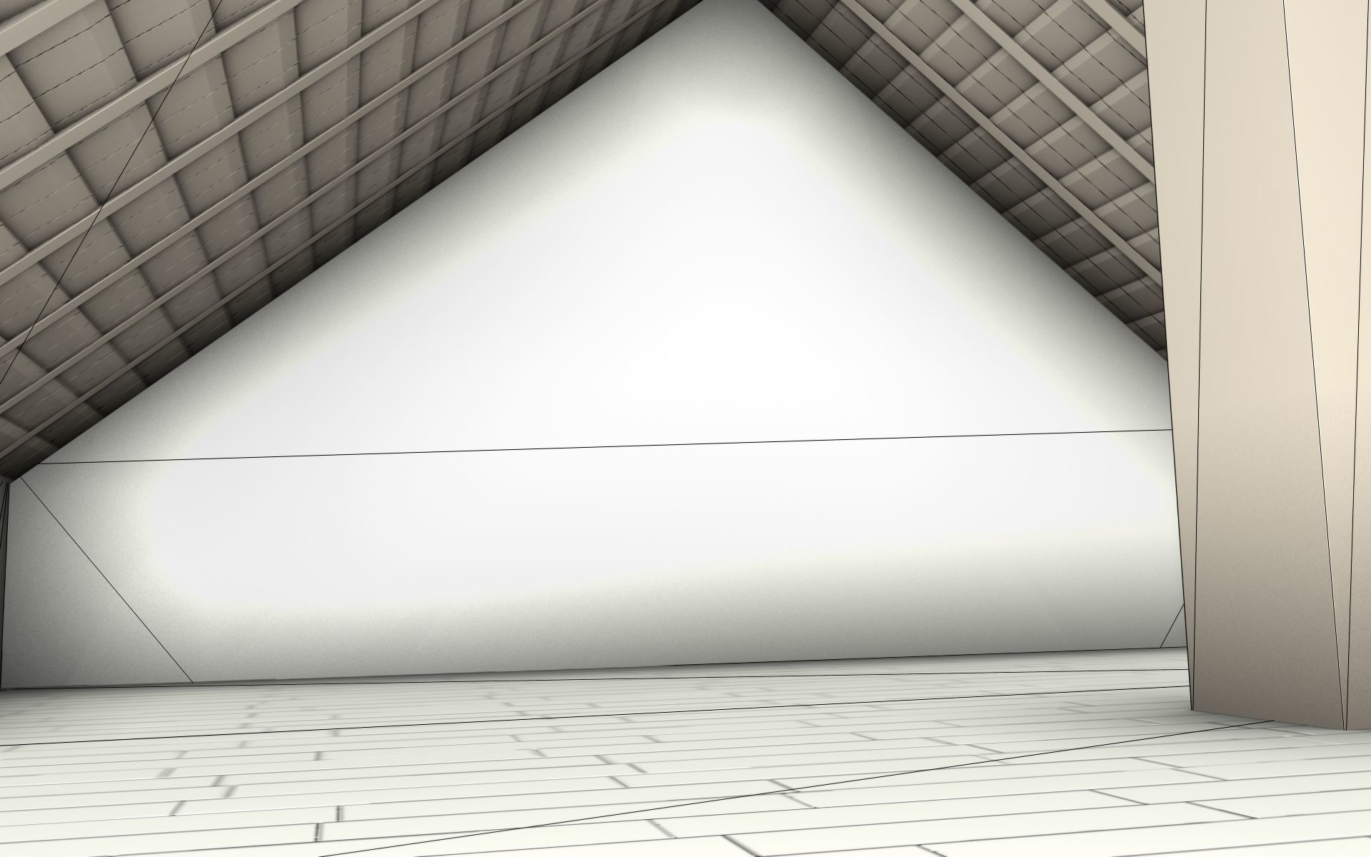 City House -15- Half-Double-House - Roof black - Wall skinyellow Low-poly 3D model_22