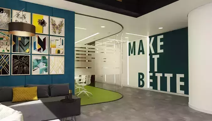 Modern office interior design model 
