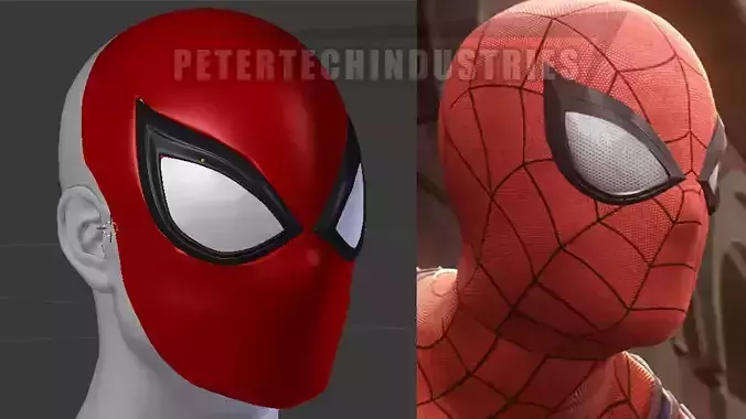 Spiderman PS4 Faceshell Lenses New Version 3D print model