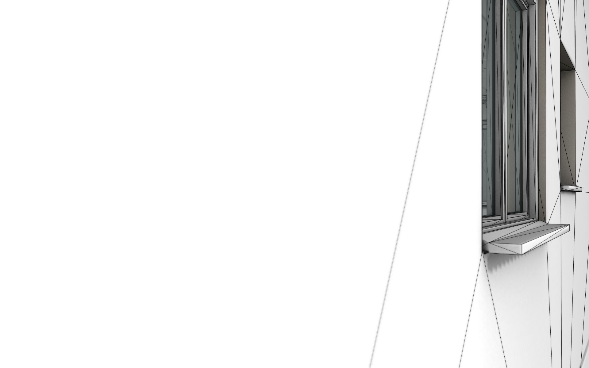 City House -10- Half-Double-House - Roof black - Wall white Low-poly 3D model_19