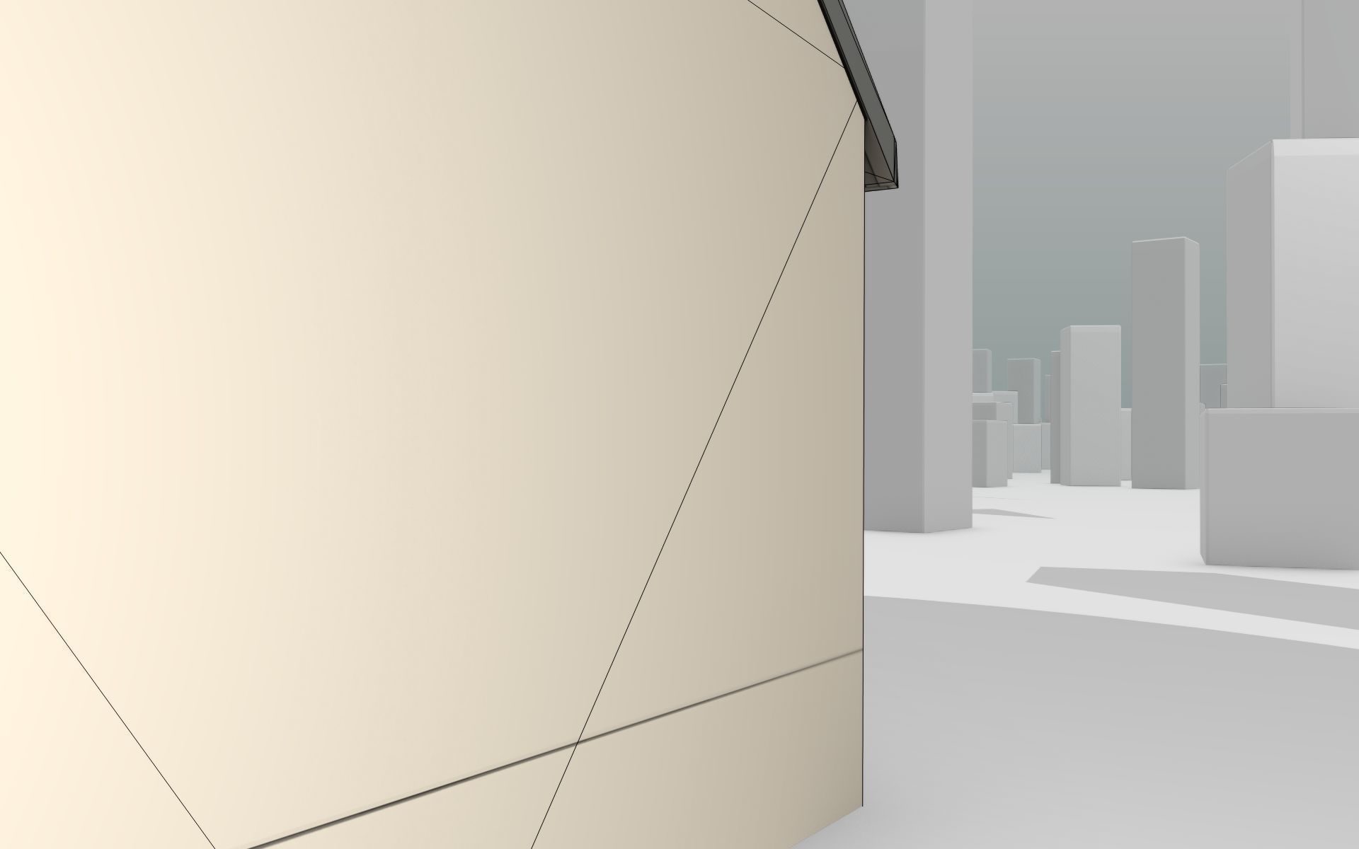 City House - 6 - Half-Double-House - Roof red - Wall skinyellow Low-poly 3D model_16