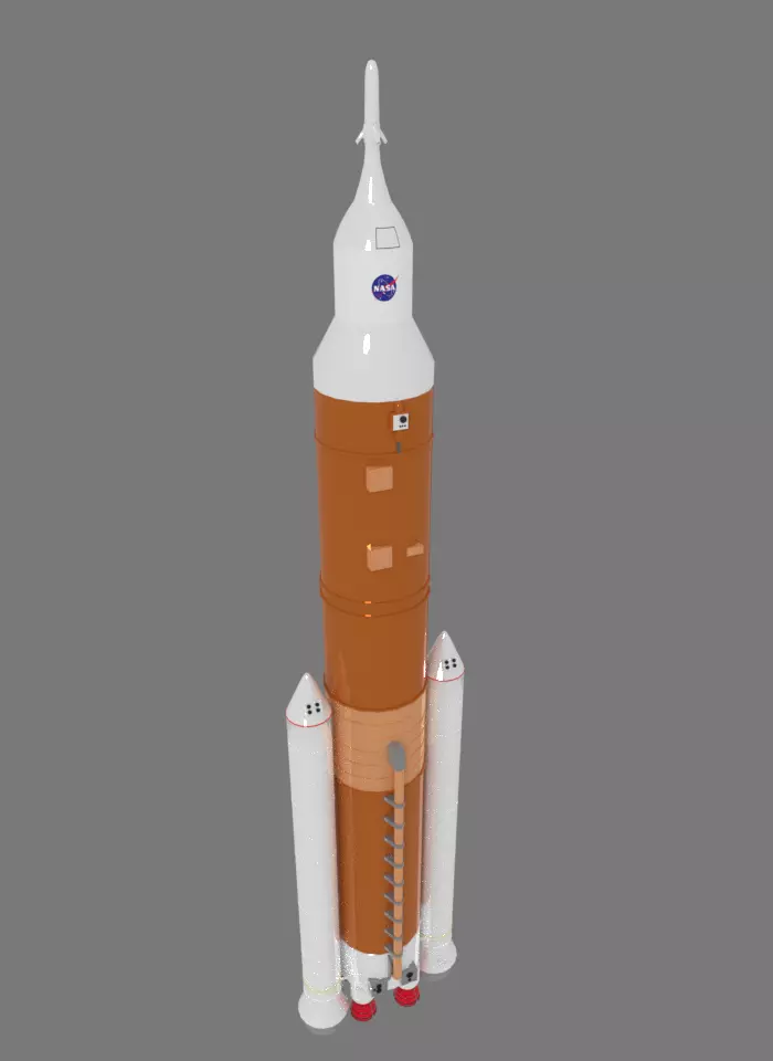 Rocket nasa space shuttle Free low-poly 3D model