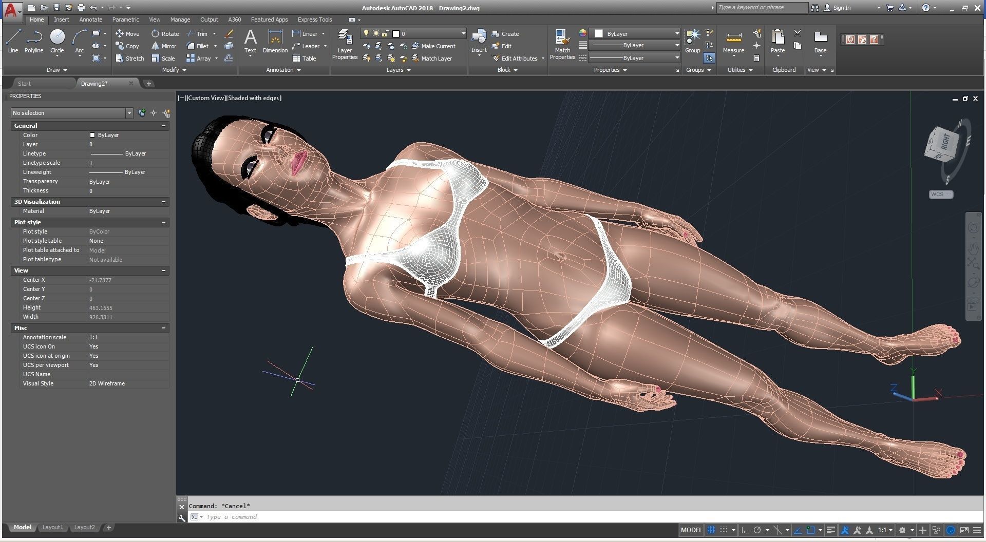 CAD-friendly Young Female Model F4P2D0V1 3D model_31