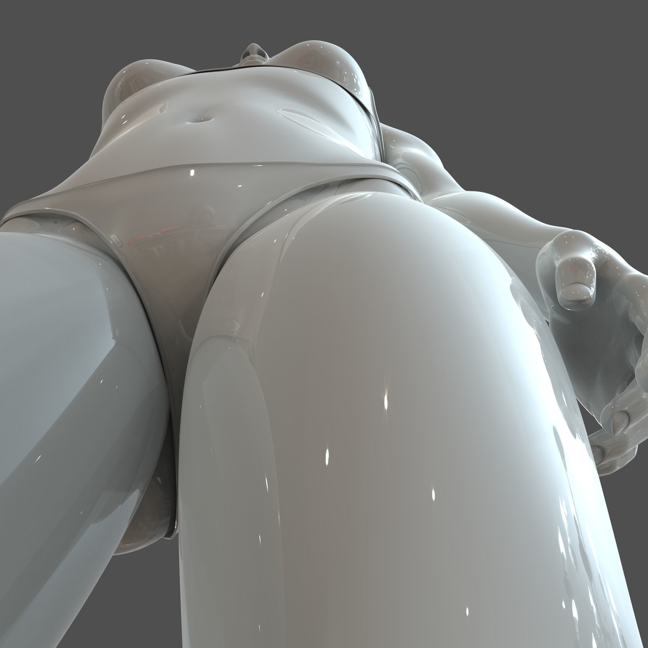 CAD-friendly Young Female Model F4P2D0V1 3D model_22