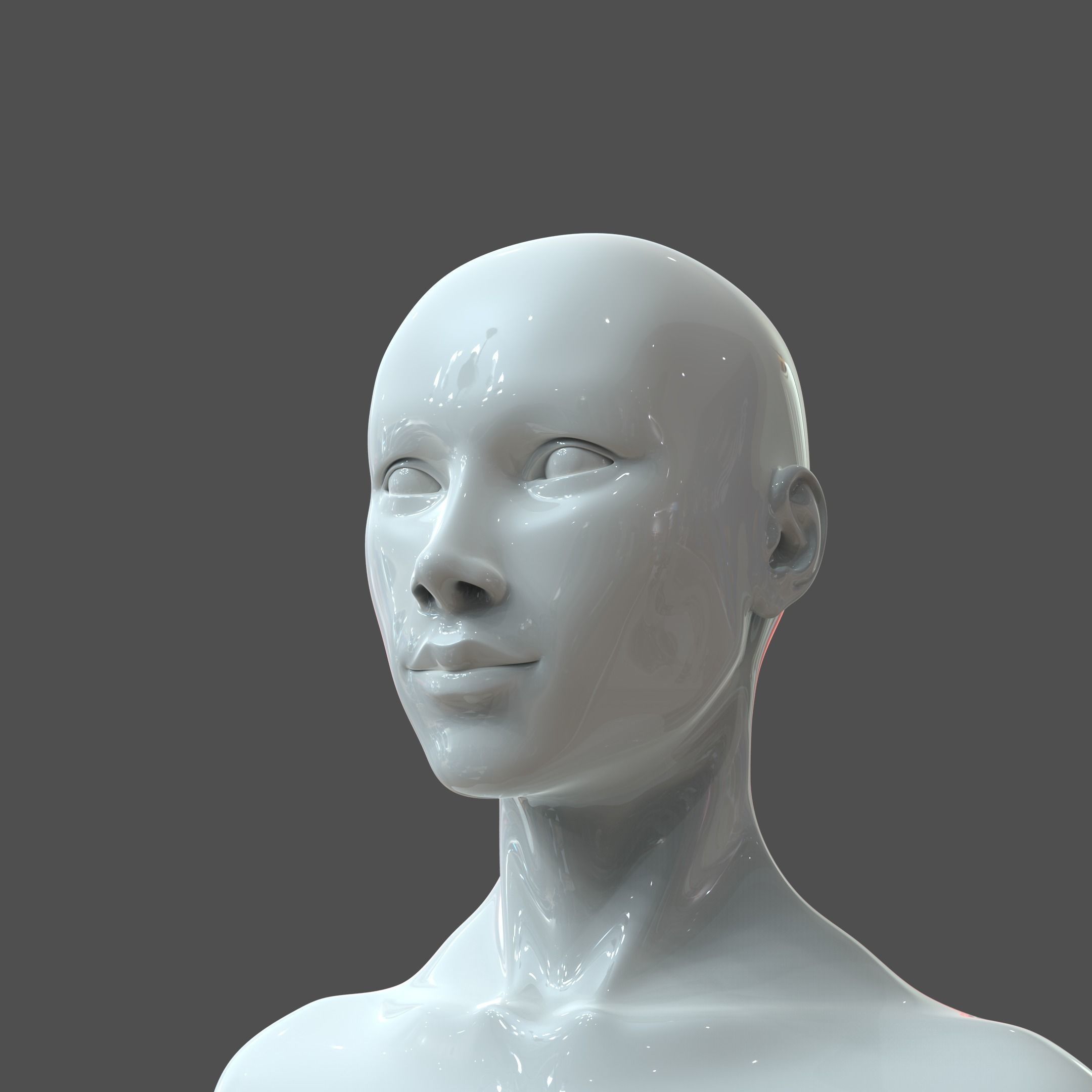 CAD-friendly Young Female Model F4P2D0V1 3D model_9