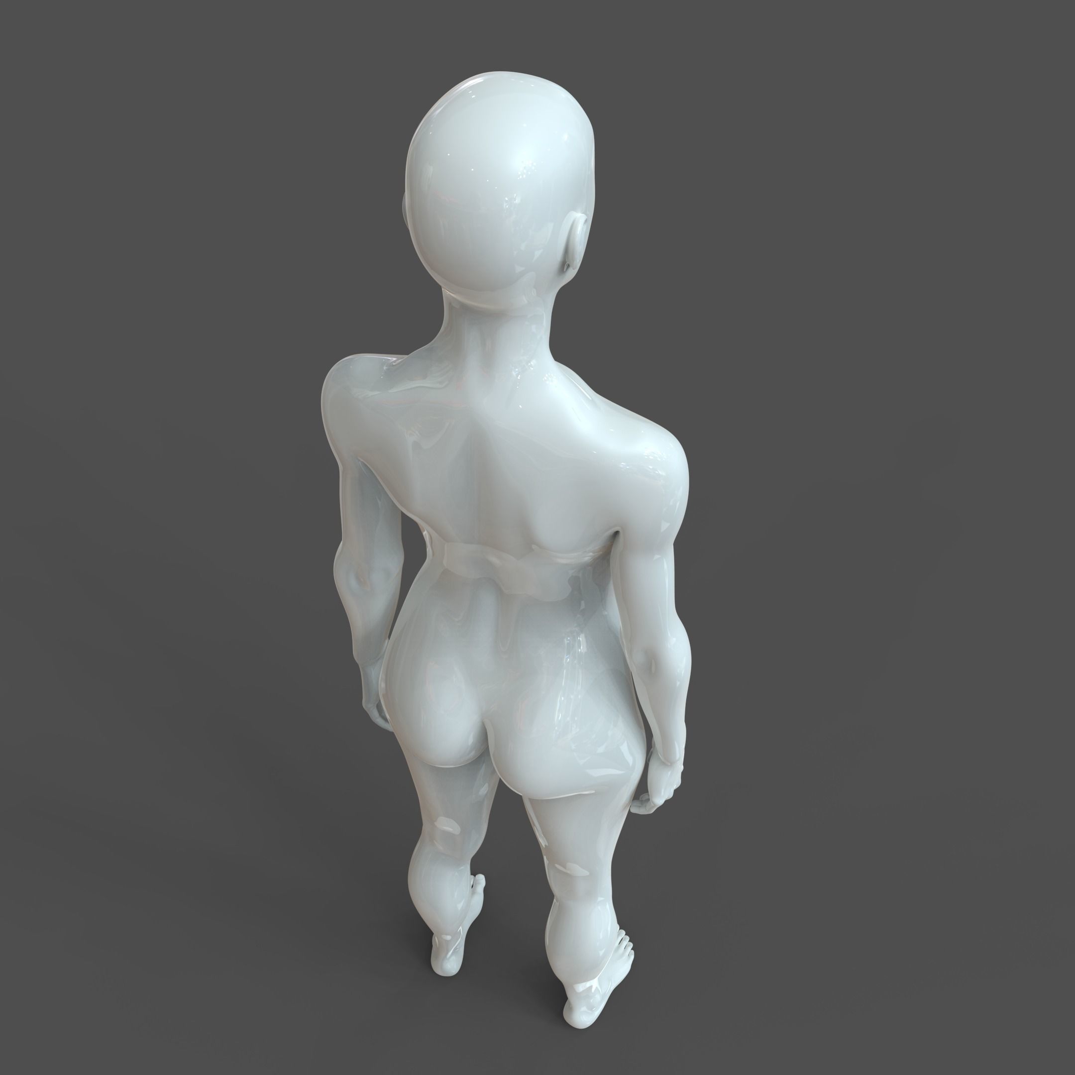 CAD-friendly Young Female Model F4P2D0V1 3D model_17