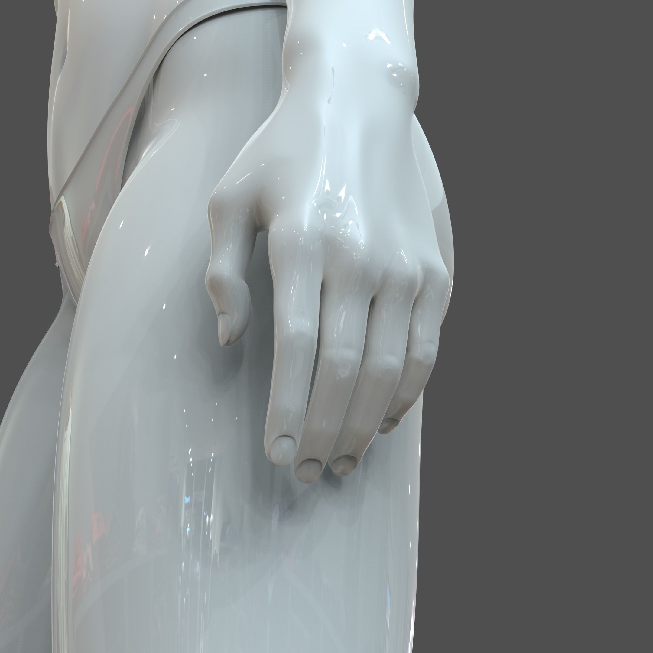 CAD-friendly Young Female Model F4P2D0V1 3D model_21