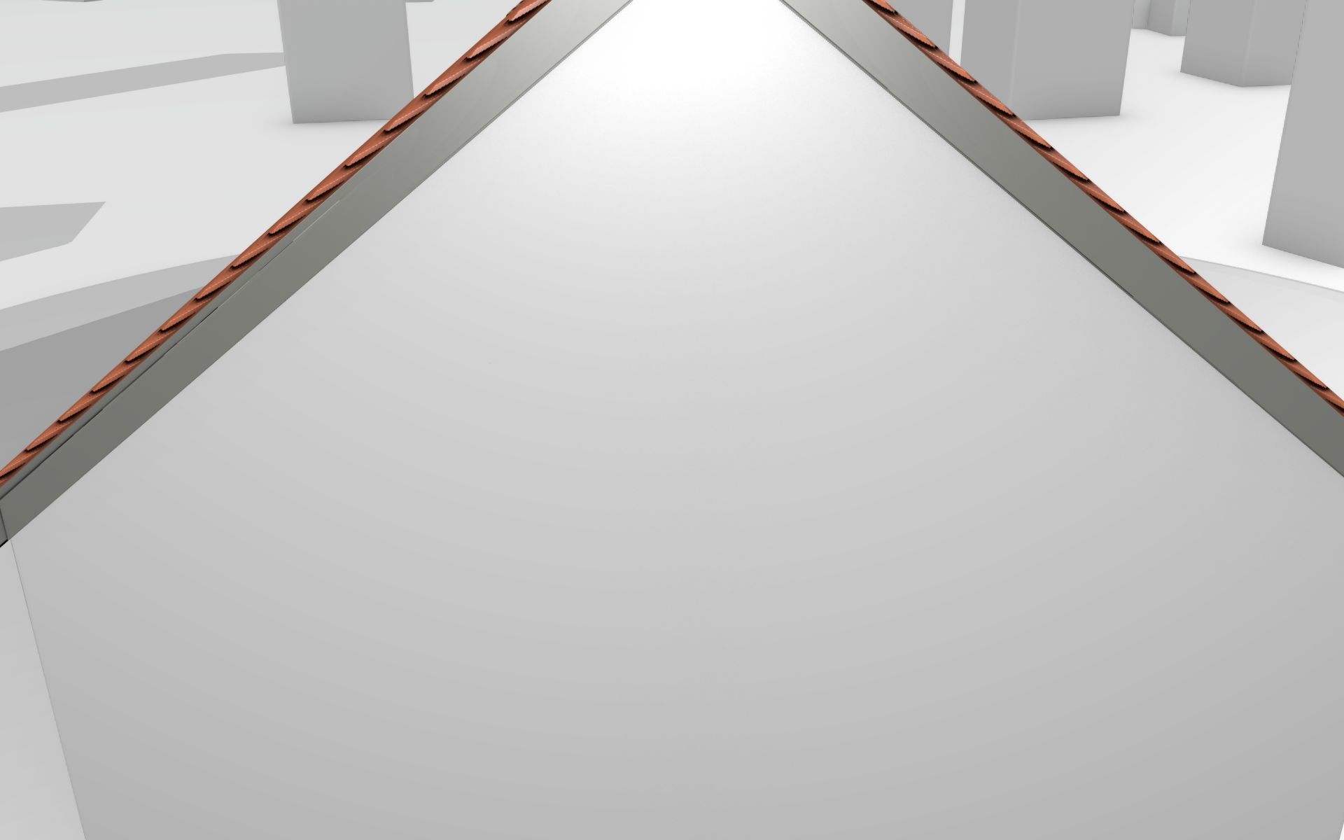 City House - 3 - Half-Double-House - Roof red - Wall black white Low-poly 3D model_4