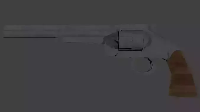 Smith and western Revolver Low-poly 3D model