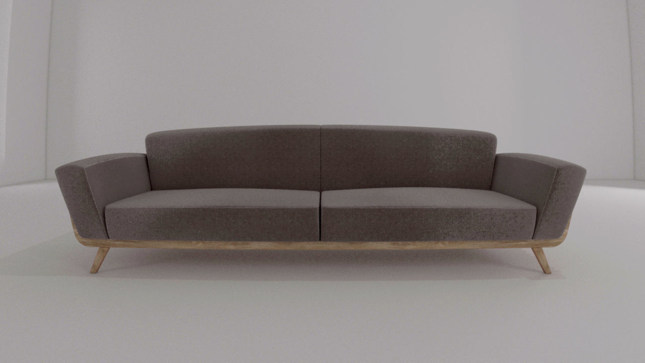 sofa doble 076 Low-poly 3D model_2