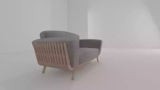 sillon individual Low-poly 3D model