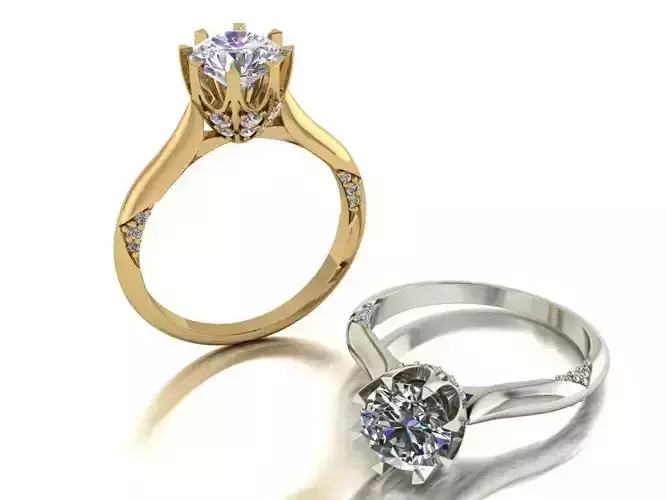 Ring with  diamonds 7