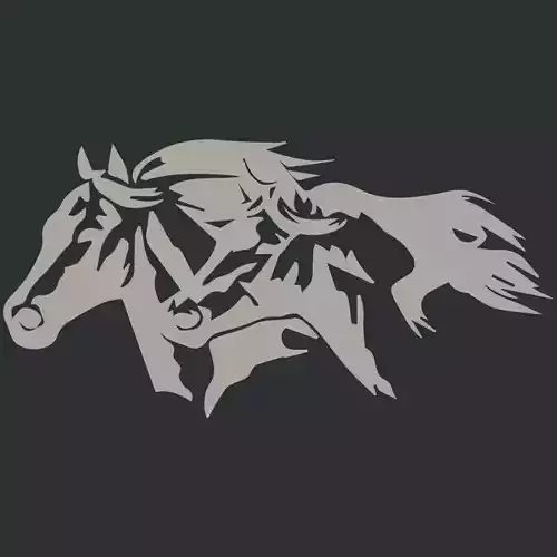 2d vectors CNC router Plasma DXF EPS panno horse