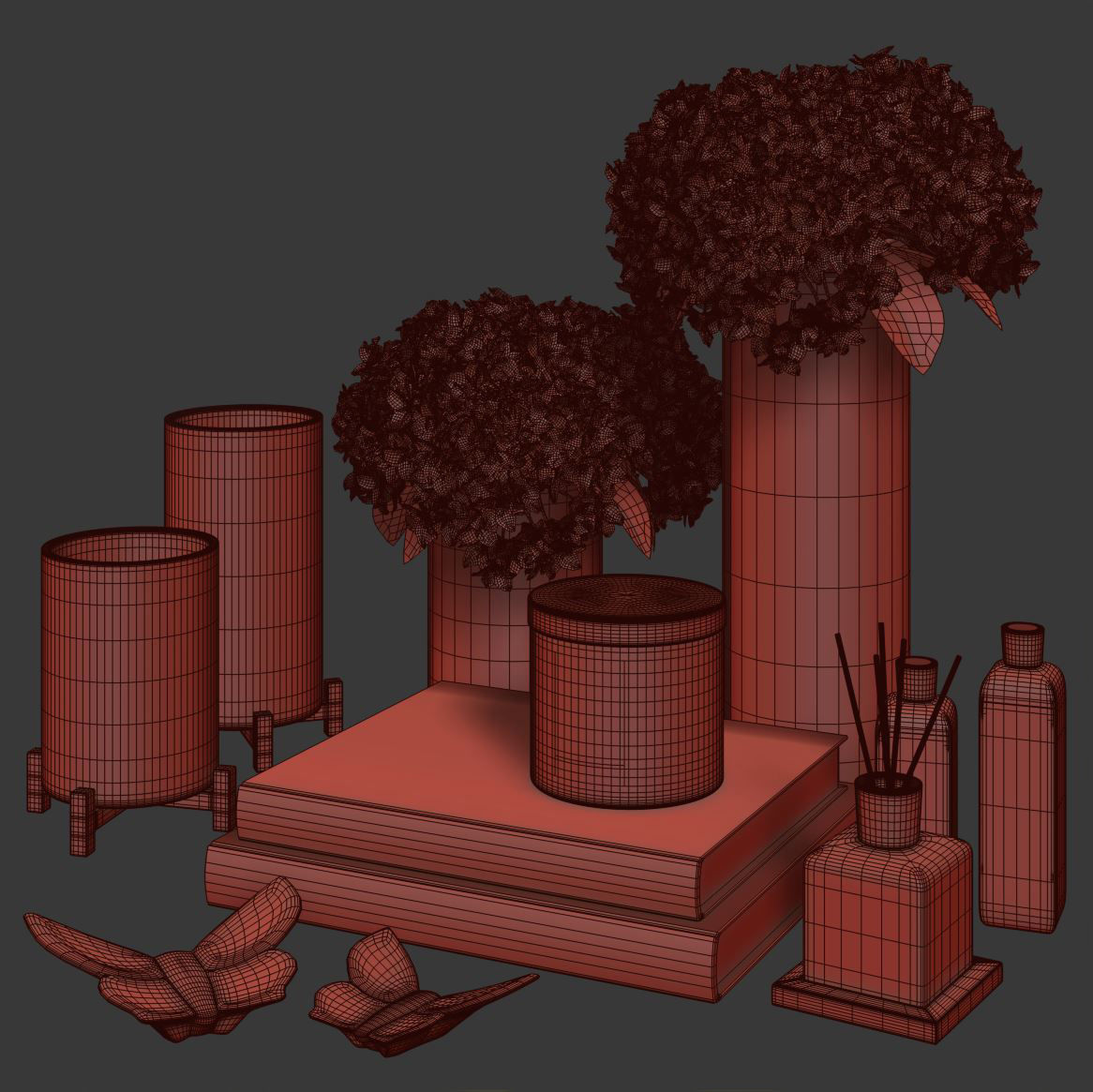 Decorative set08 3D model_2