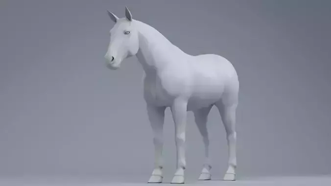 Horse mid poly zbrush