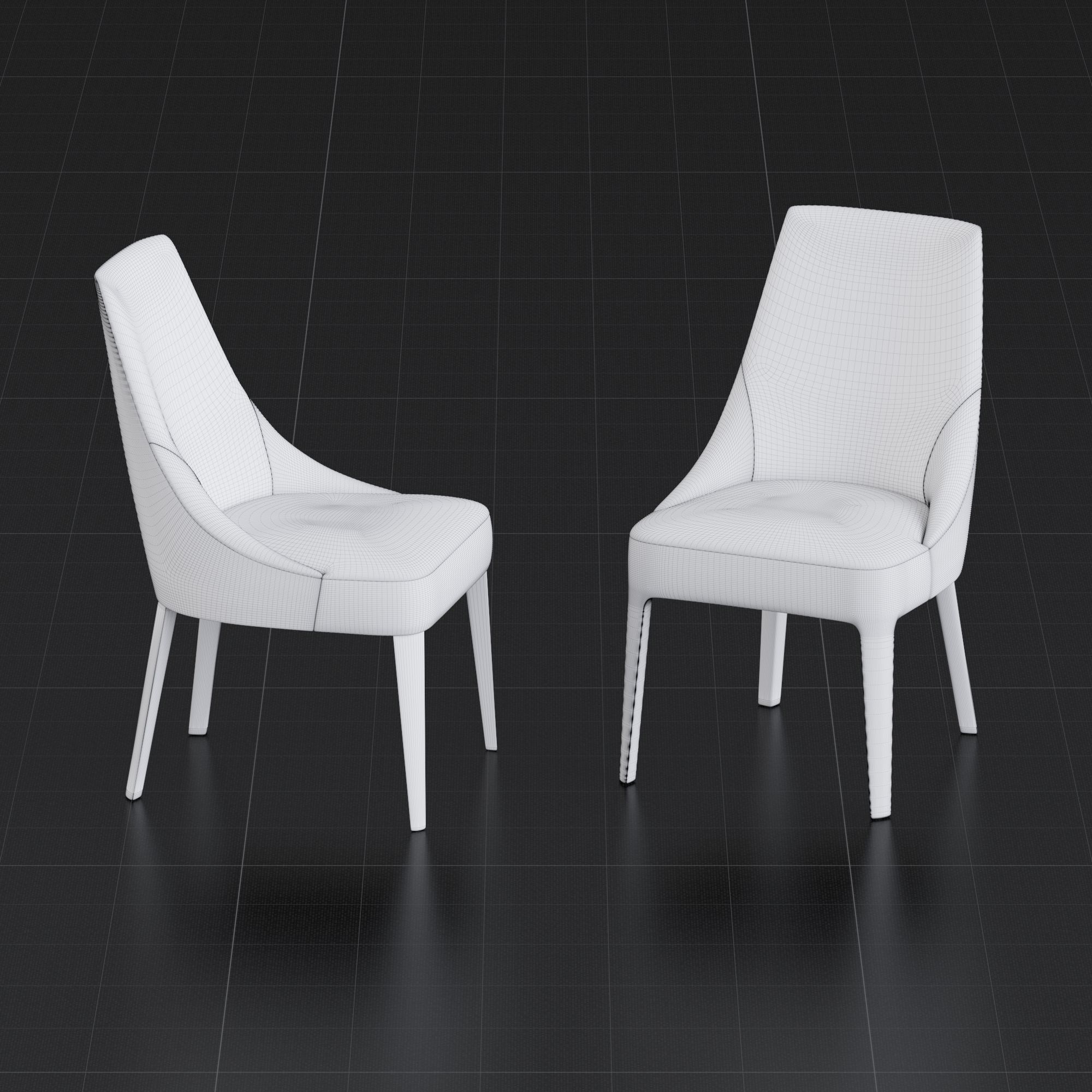 Chair BeB Italia Febo by Antonio Citterio 3D model_4