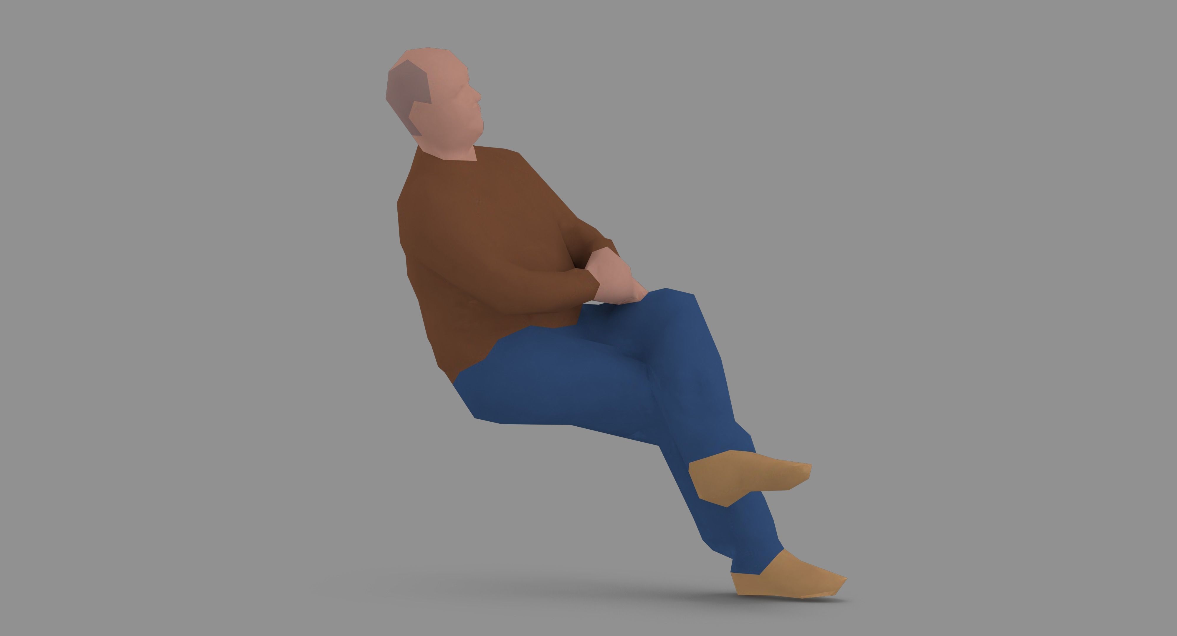 Man 1k 216 Low-poly 3D model_4