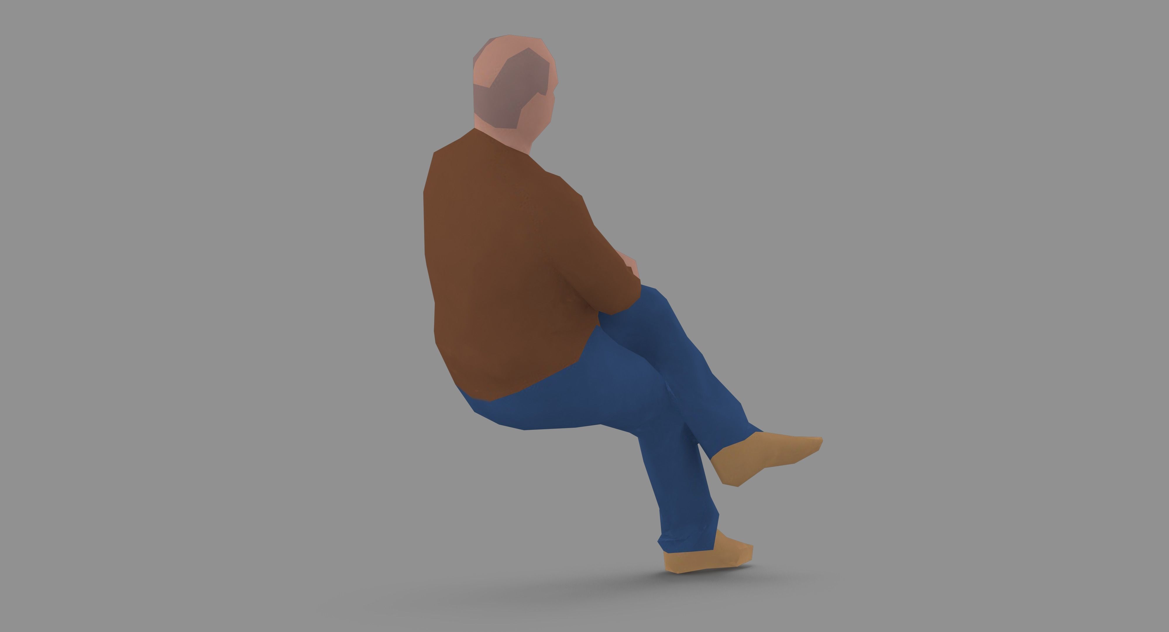 Man 1k 216 Low-poly 3D model_8
